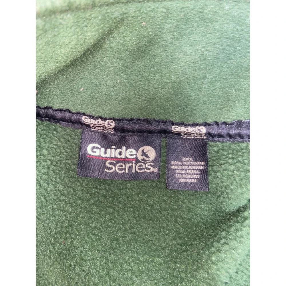 Gander Mountain Guide Series Mens 2XL Forest Green Fleece Full Zip Vest Outdoor